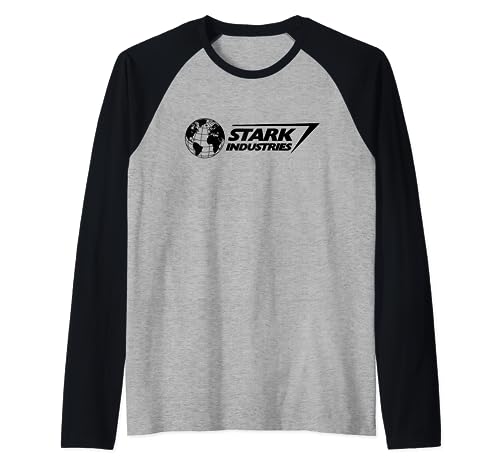 Marvel Iron Man Stark Industries Logo Black Raglan von Cotton Soul