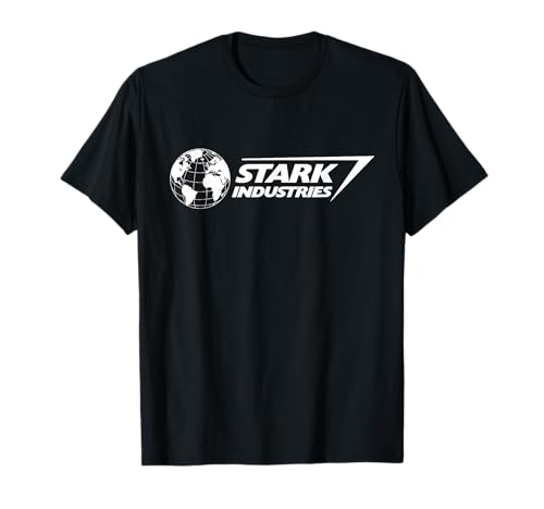 Marvel Iron Man Stark Industries Logo White T-Shirt von Cotton Soul