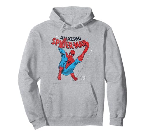 Marvel Spider-Man Retro Web Slinger Pullover Hoodie von Cotton Soul