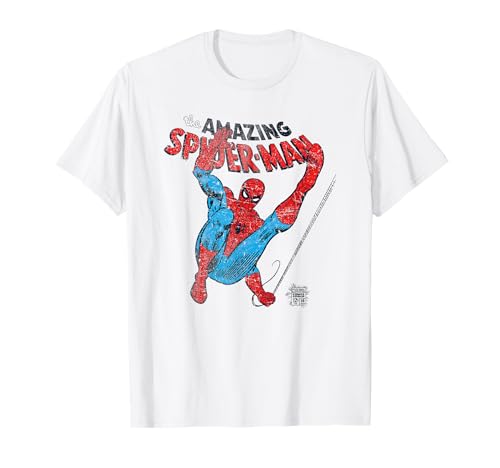 Marvel Spider-Man Retro Web Slinger T-Shirt von Cotton Soul