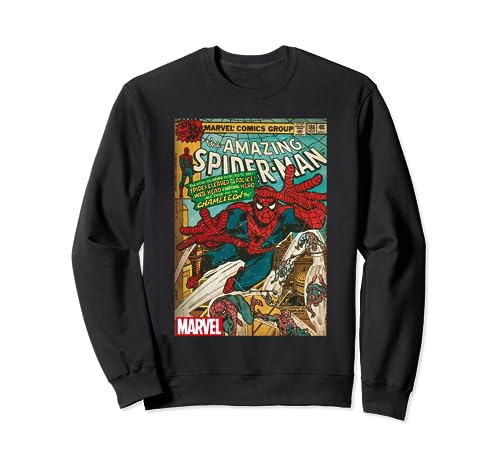 Marvel Spider-Man Vintage Comic Cover Sweatshirt von Cotton Soul