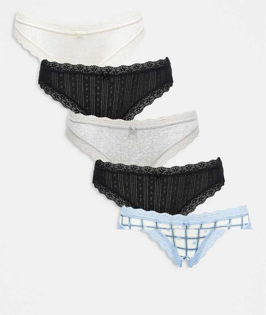 Cotton On - 5er-Pack Slips in verschiedenen Farben-Bunt von Cotton:On