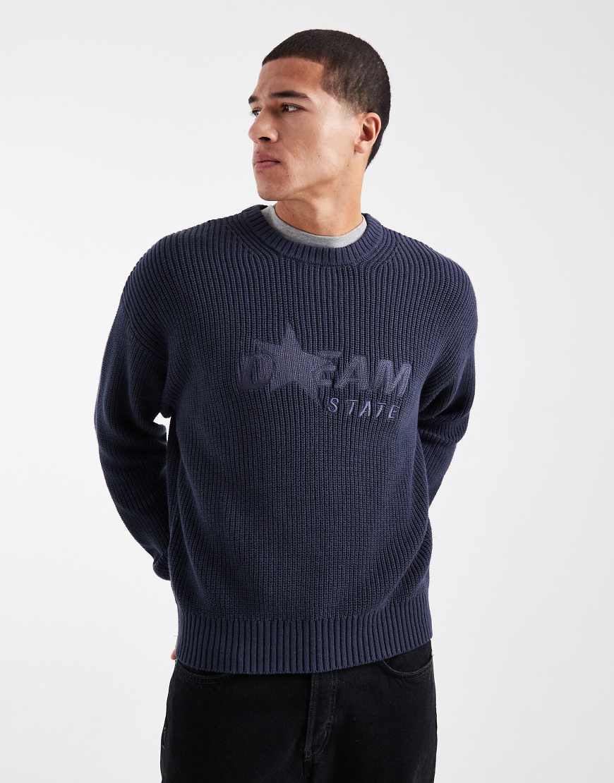 Cotton On - Boxy-Fit-T-Shirt in Indigoblau von Cotton On