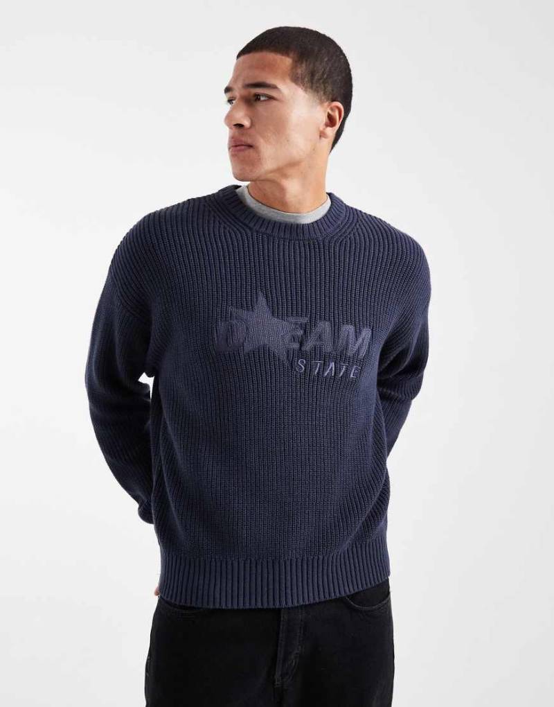 Cotton On - Boxy-Fit-T-Shirt in Indigoblau von Cotton On