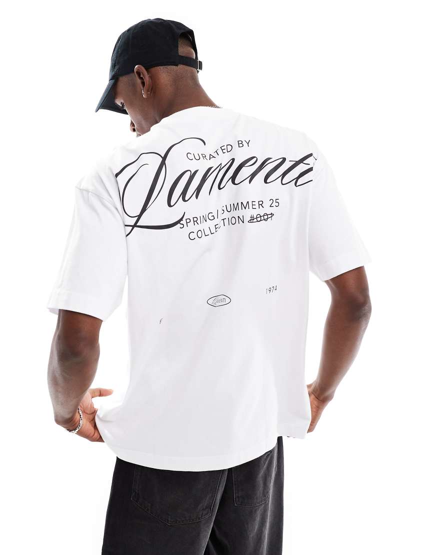 Cotton On - Boxy Fit T-Shirt in Weiß mit Grafik vorne und hinten von Cotton:On