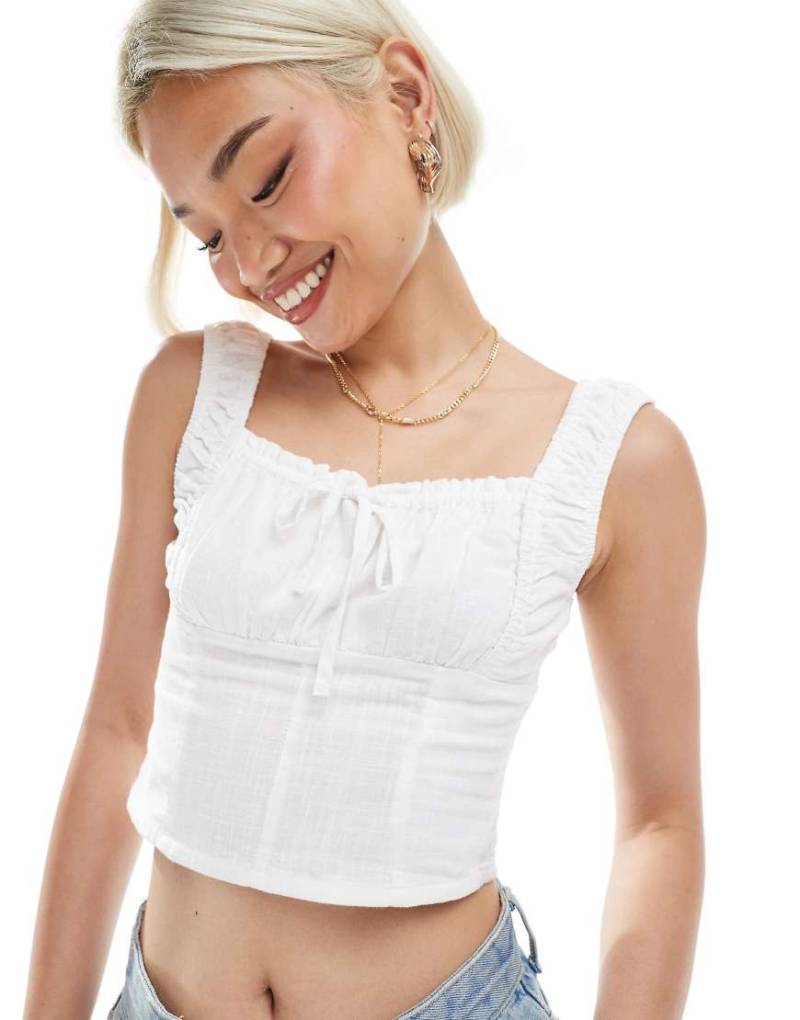 Cotton On - Cara - Korsett-Oberteil in Weiß von Cotton On
