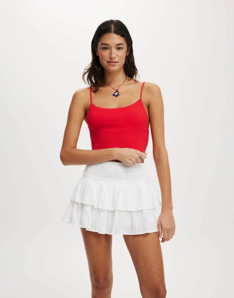 Cotton On - Chloe - Gesmoktes Trägertop in Lavarot von Cotton On