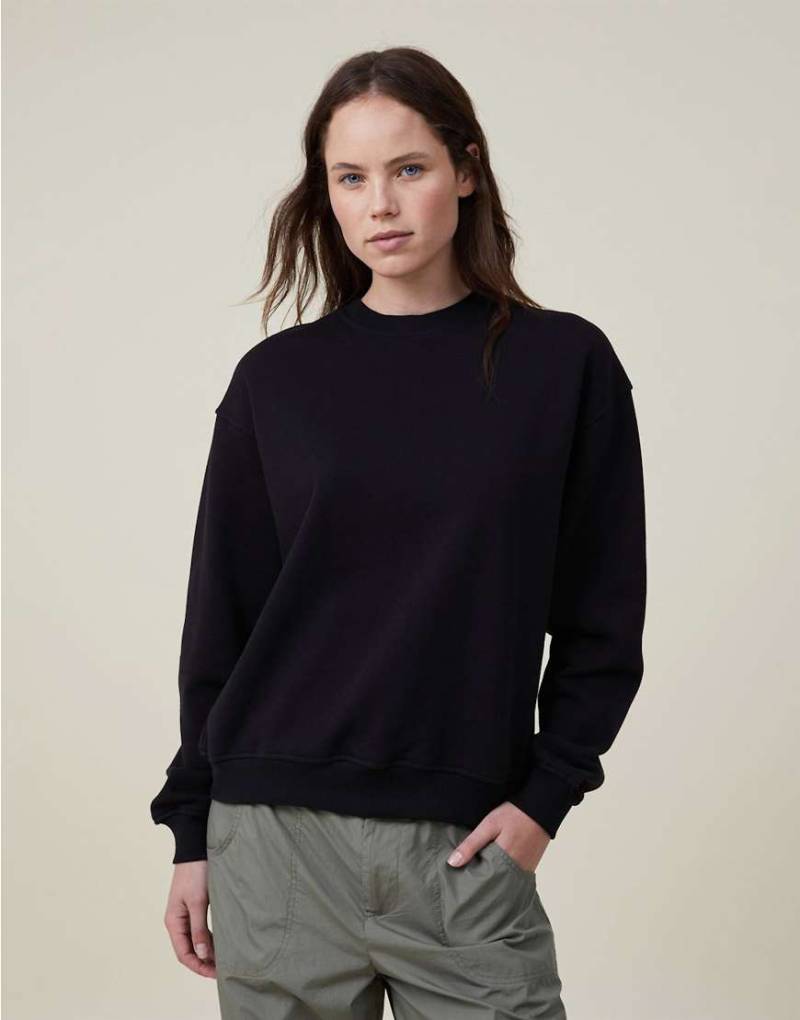 Cotton On - Classic - Sweatshirt in Schwarz mit Rundhalsausschnitt von Cotton On