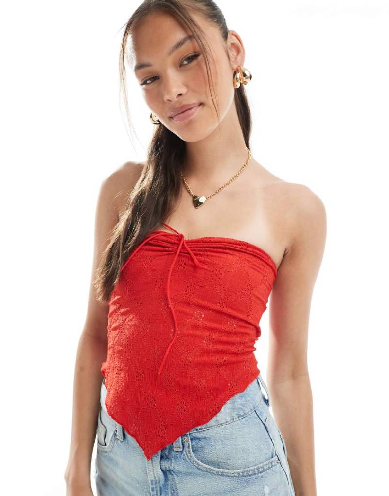Cotton On - Claudia - Neckholder-Schlauchoberteil in Rot von Cotton On
