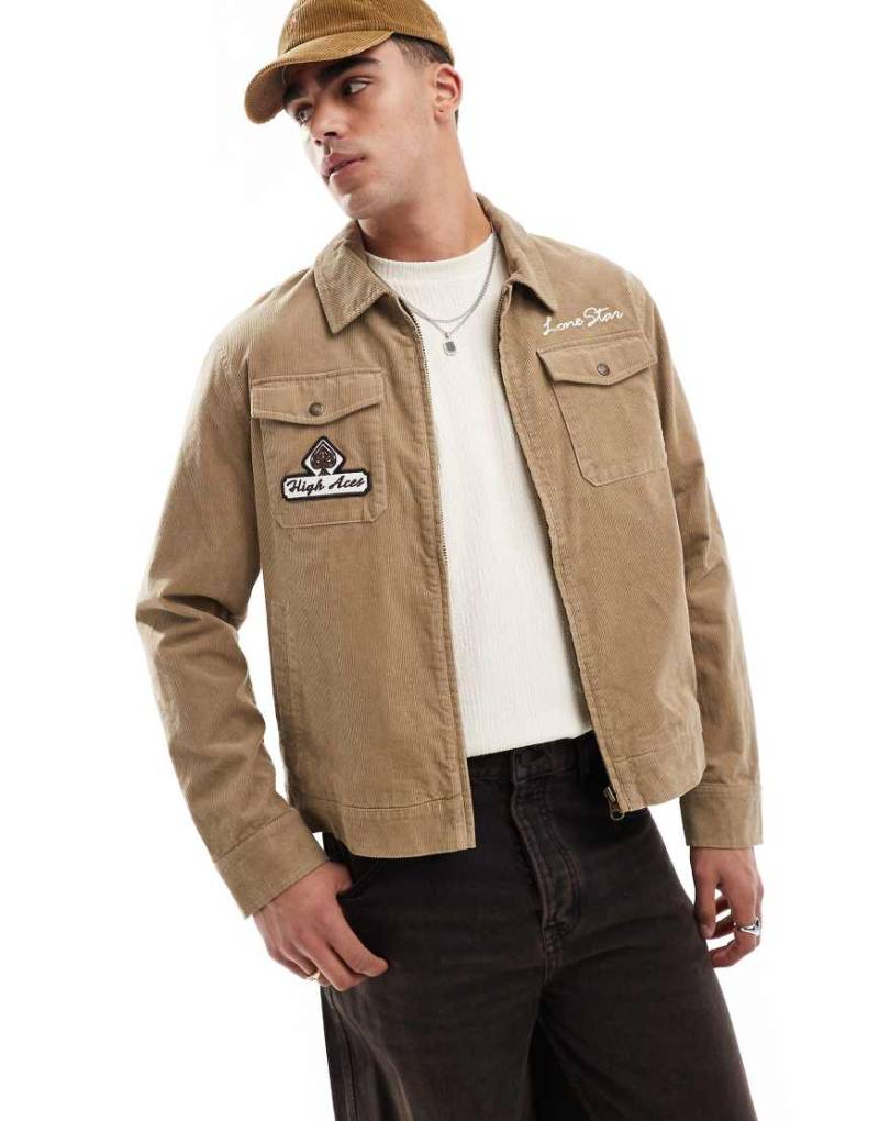 Cotton On - Garage - Jacke in Desert-Beige-Blau von Cotton:On
