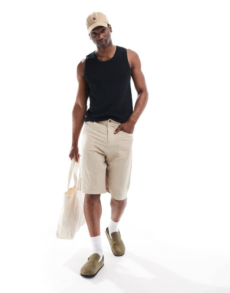 Cotton On - Gestricktes Tanktop in Schwarz von Cotton On