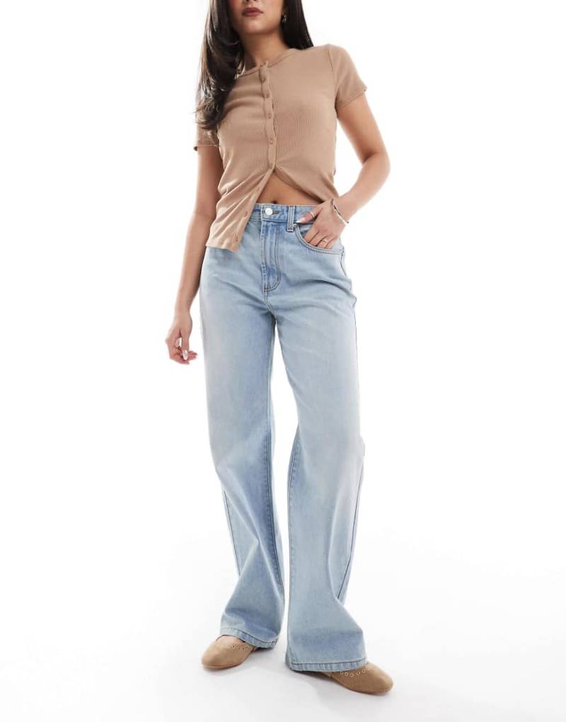 Cotton On - Jeans in Rush-Blau mit geradem Bein von Cotton On