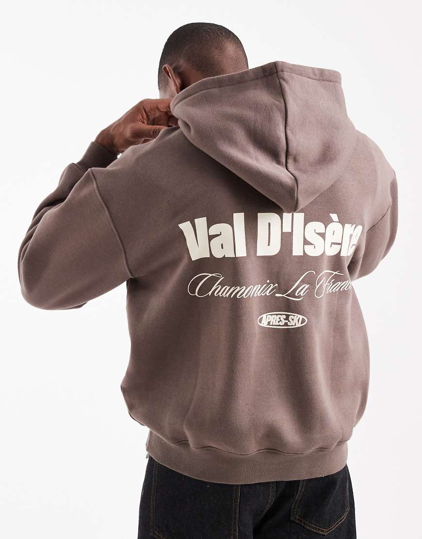 Cotton On - Kastiger Kapuzenpullover in verwaschenem Schokobraun-Brown von Cotton On