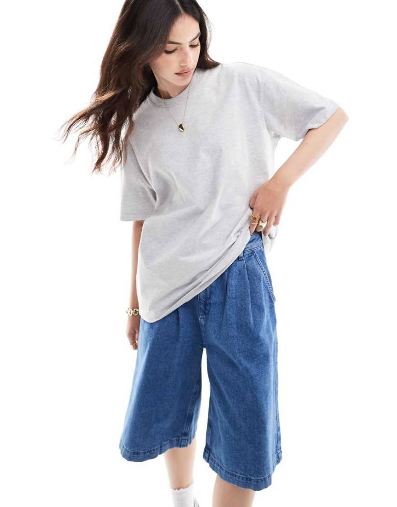 Cotton On - Kastiges Oversize-T-Shirt in Grau von Cotton On