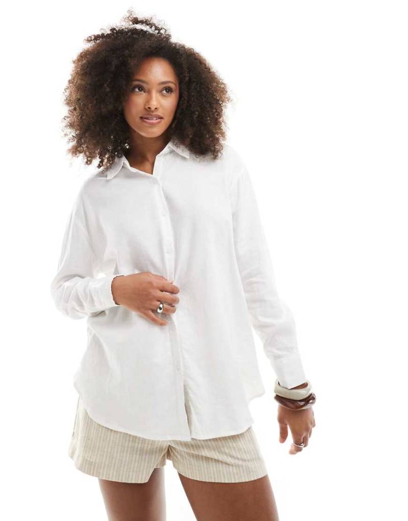 Cotton On - Langärmlige Hemdbluse in Weiß von Cotton On