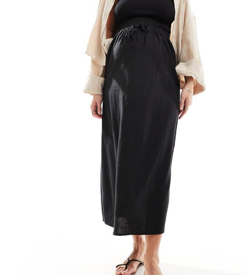 Cotton On Maternity - Maxi-Schlupfrock in Schwarz, Umstandsmode von Cotton:On