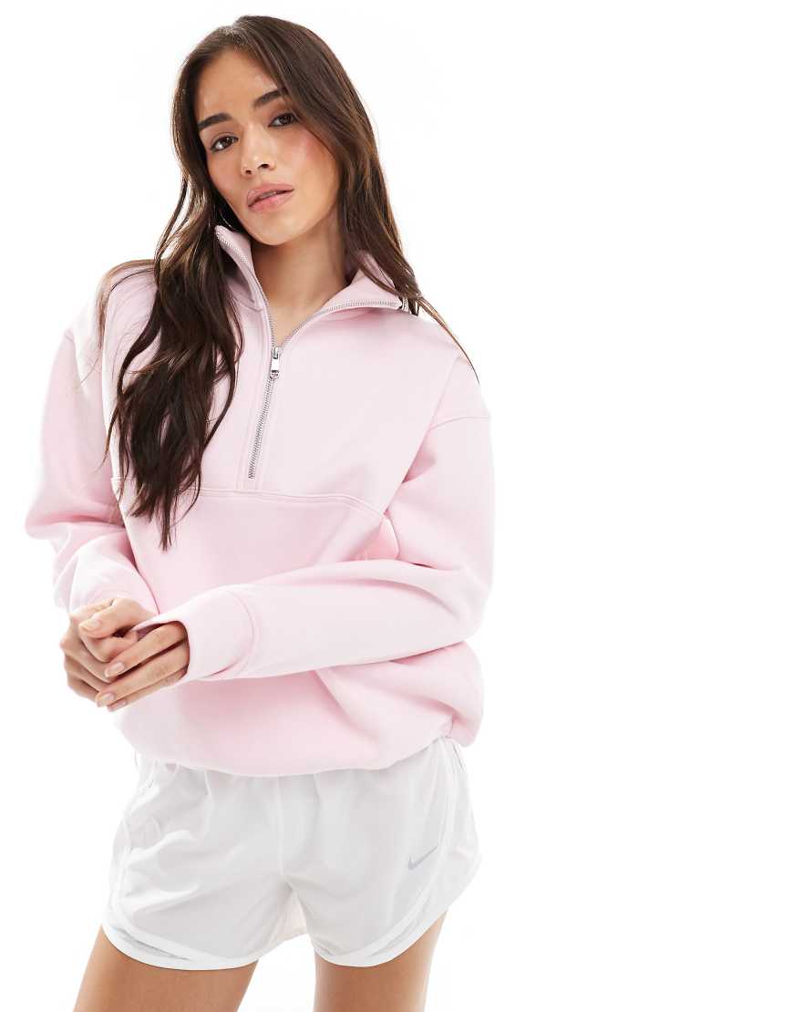 Cotton On - Plush Essential - Sweatshirt in Kirschtraum mit kurzem Reißverschluss-Rosa von Cotton:On