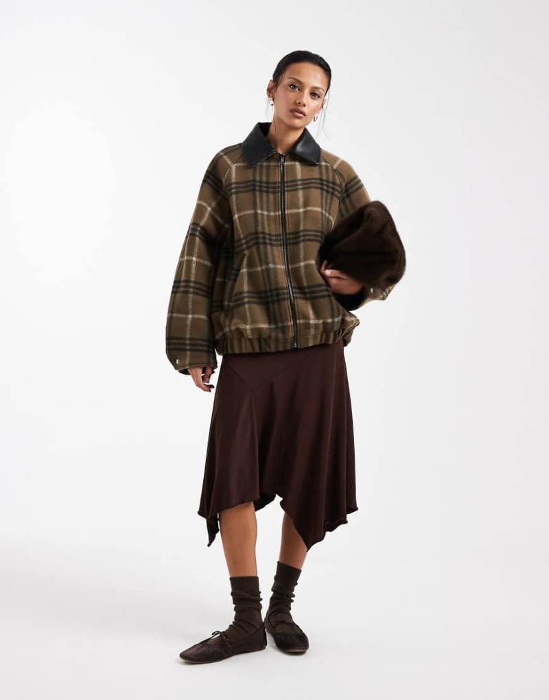 Cotton On - Sandy - Midirock in dunklem Eichenbraun-Brown von Cotton On