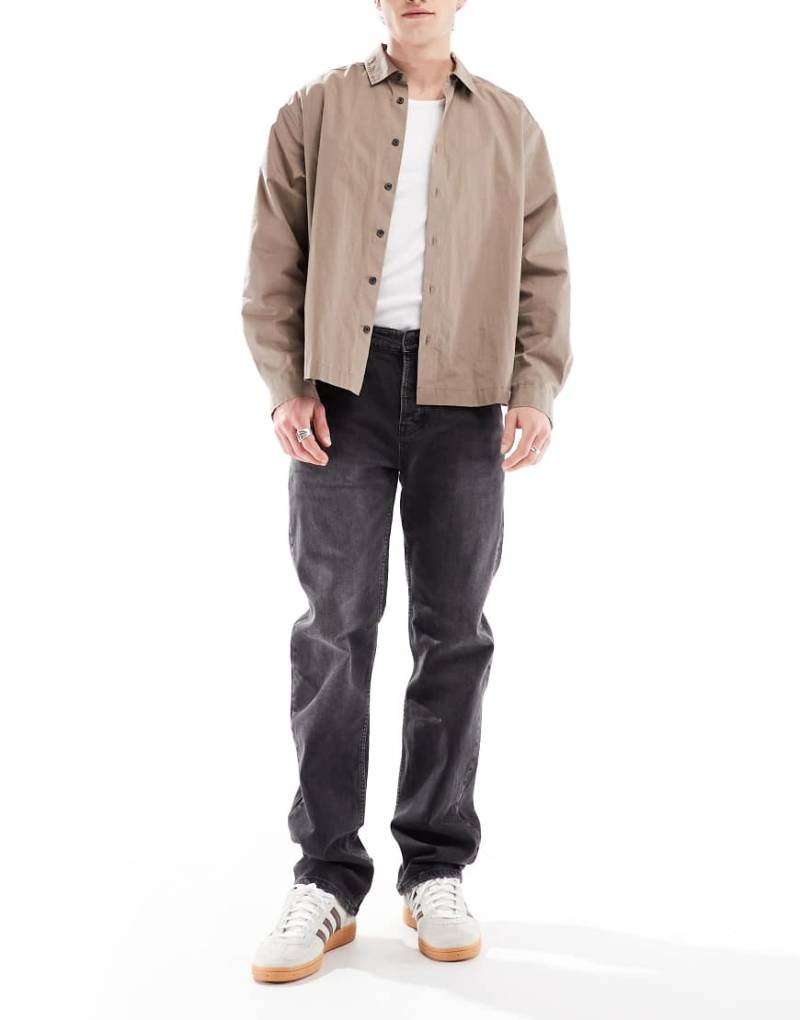 Cotton On - Schmal geschnittene Regular-Fit-Jeans aus Denim in Vision-Schwarz von Cotton On