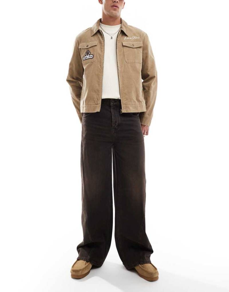 Cotton On - Superweite Ballon-Jeans in Aschschwarz von Cotton On