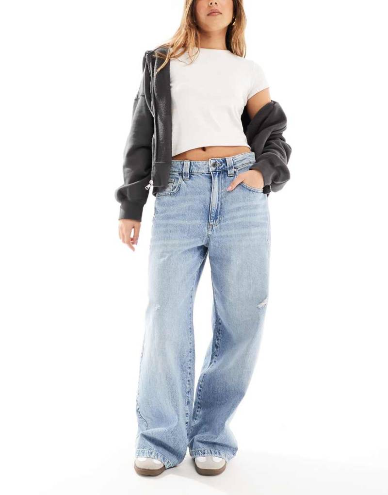 Cotton On - Superweite Jeans in Meeresblau von Cotton On