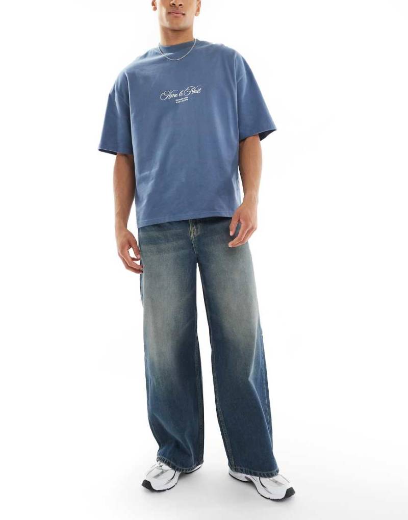 Cotton On - Superweite Jeans in Sublime-Blau von Cotton On