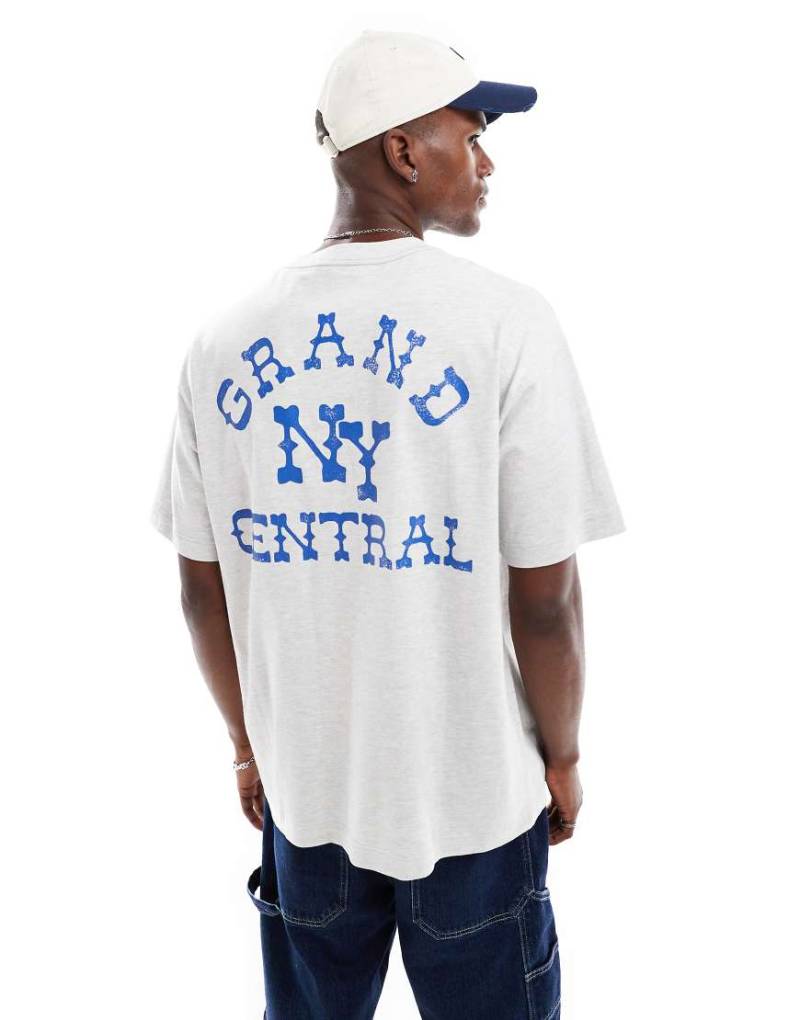 Cotton On - T-Shirt in meliertem Weiß mit New-York-Grafik von Cotton:On