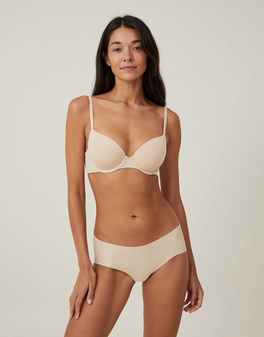 Cotton On - Ultimate - Bequemer T-Shirt-BH in Beige-Neutral von Cotton:On