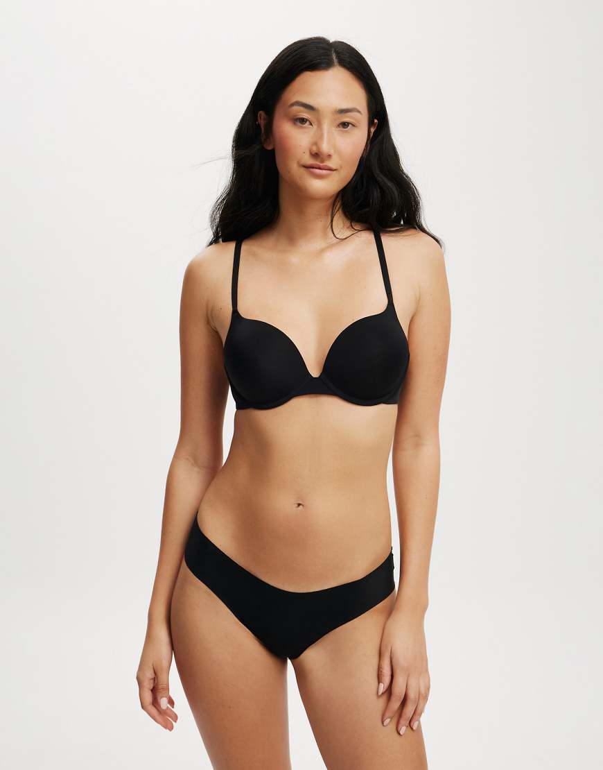 Cotton On - Ultimate Comfort - 2er-Pack Push-up-T-Shirt-BHs in Schwarz von Cotton On
