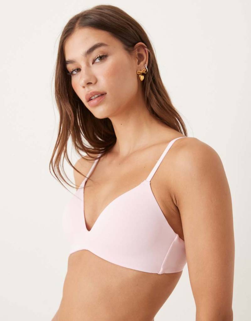 Cotton On - Ultimate Comfort - T-Shirt-BH in Blushing Bride ohne Bügel-Rosa von Cotton:On