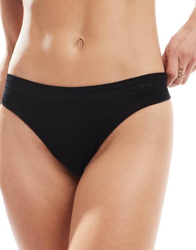 Cotton On - Unsichtbarer Slip in Schwarz von Cotton On
