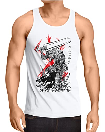 CottonCloud Black Warrior Herren Tank Top Anime Manga Berserk Cosplay, Größe:XL von CottonCloud