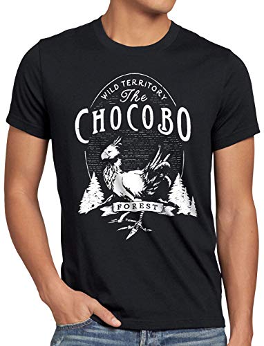 CottonCloud Chocobo Herren T-Shirt final VII Rollenspiel reitvogel, Größe:M, Farbe:Schwarz von CottonCloud