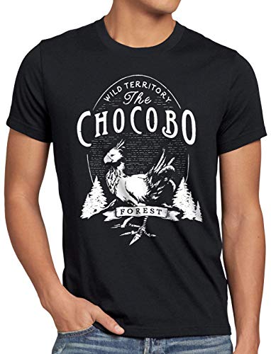 CottonCloud Chocobo Herren T-Shirt final VII Rollenspiel reitvogel, Größe:S, Farbe:Schwarz von CottonCloud