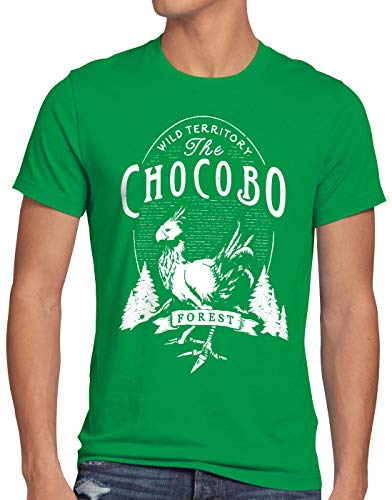 CottonCloud Chocobo Herren T-Shirt final VII Rollenspiel reitvogel, Größe:XL, Farbe:Grün von CottonCloud