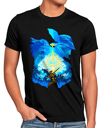 CottonCloud Eldens Challenge Herren T-Shirt limgrave gelmir farum RPG Open-World, Größe:XXL von CottonCloud