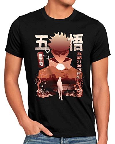 CottonCloud Gojo Satoru Herren T-Shirt Kaisen Anime Japan Manga, Größe:L von CottonCloud