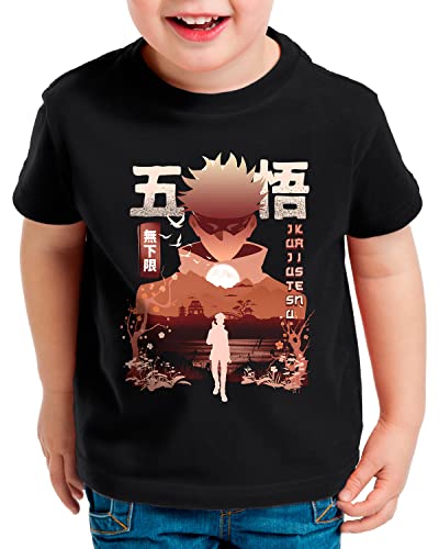 CottonCloud Gojo Satoru T-Shirt für Kinder Kaisen Anime Japan Manga, Größe:140 von CottonCloud