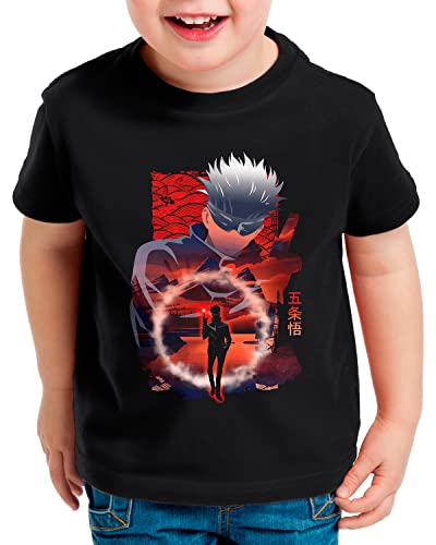 CottonCloud Gojo T-Shirt für Kinder Kaisen Anime Japan Manga, Größe:152 von CottonCloud