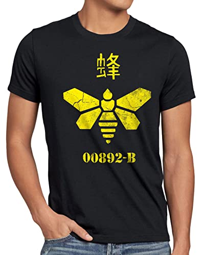 CottonCloud Golden Moth Chemical Herren T-Shirt Walter Motte Biene Chemie, Größe:M, Farbe:Schwarz von CottonCloud