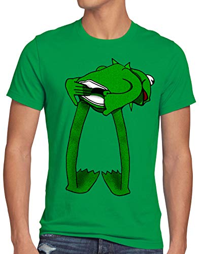 CottonCloud Kermit Herren T-Shirt Frosch handpuppe, Größe:M, Farbe:Grün von CottonCloud