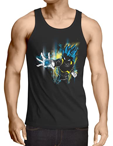 CottonCloud Power of Vegeta Herren Tank Top Dragon Z Goku Roshi Ball, Größe:L, Farbe:Schwarz von CottonCloud