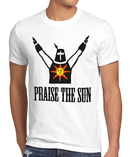 CottonCloud Praise The Sun Herren T-Shirt Sunbro Solaire, Größe:XL, Farbe:Weiß von CottonCloud