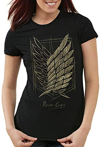 CottonCloud Protect The Wall Damen T-Shirt AOT on Attack Anime Titan, Größe:XXL von CottonCloud