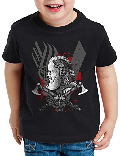 CottonCloud Ragnar Lodbrok T-Shirt für Kinder Wikinger Valhalla, Größe:104 von CottonCloud