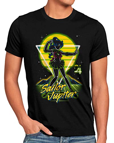 CottonCloud Sailor Jupiter Herren T-Shirt Moon Anime Manga Cosplay Crystal, Größe:XL von CottonCloud