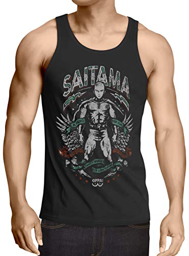 CottonCloud Saitama Crest Herren Tank Top one Punch Anime Manga, Größe:L von CottonCloud