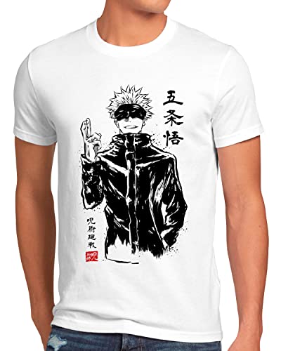 CottonCloud Satoru Gojo Herren T-Shirt Kaisen Anime Japan Manga, Größe:3XL von CottonCloud