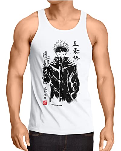 CottonCloud Satoru Gojo Herren Tank Top Kaisen Anime Japan Manga, Größe:M von CottonCloud