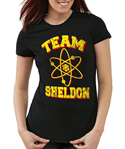 CottonCloud Sheldon Atom Team Damen T-Shirt, Farbe:Schwarz, Größe:S von CottonCloud